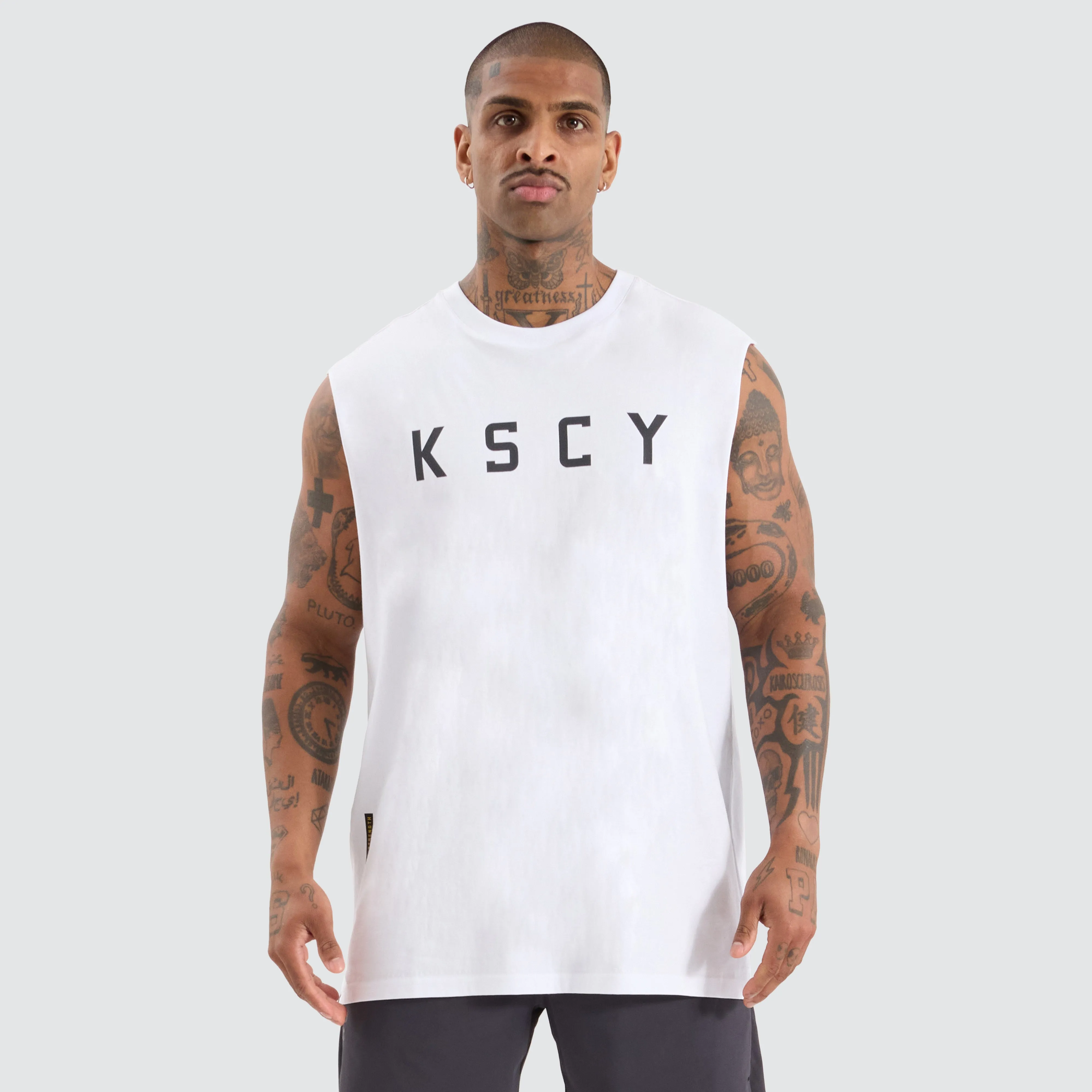 Vigor Split Hem Muscle Optical White sold by Neverland product image thumbnail 2