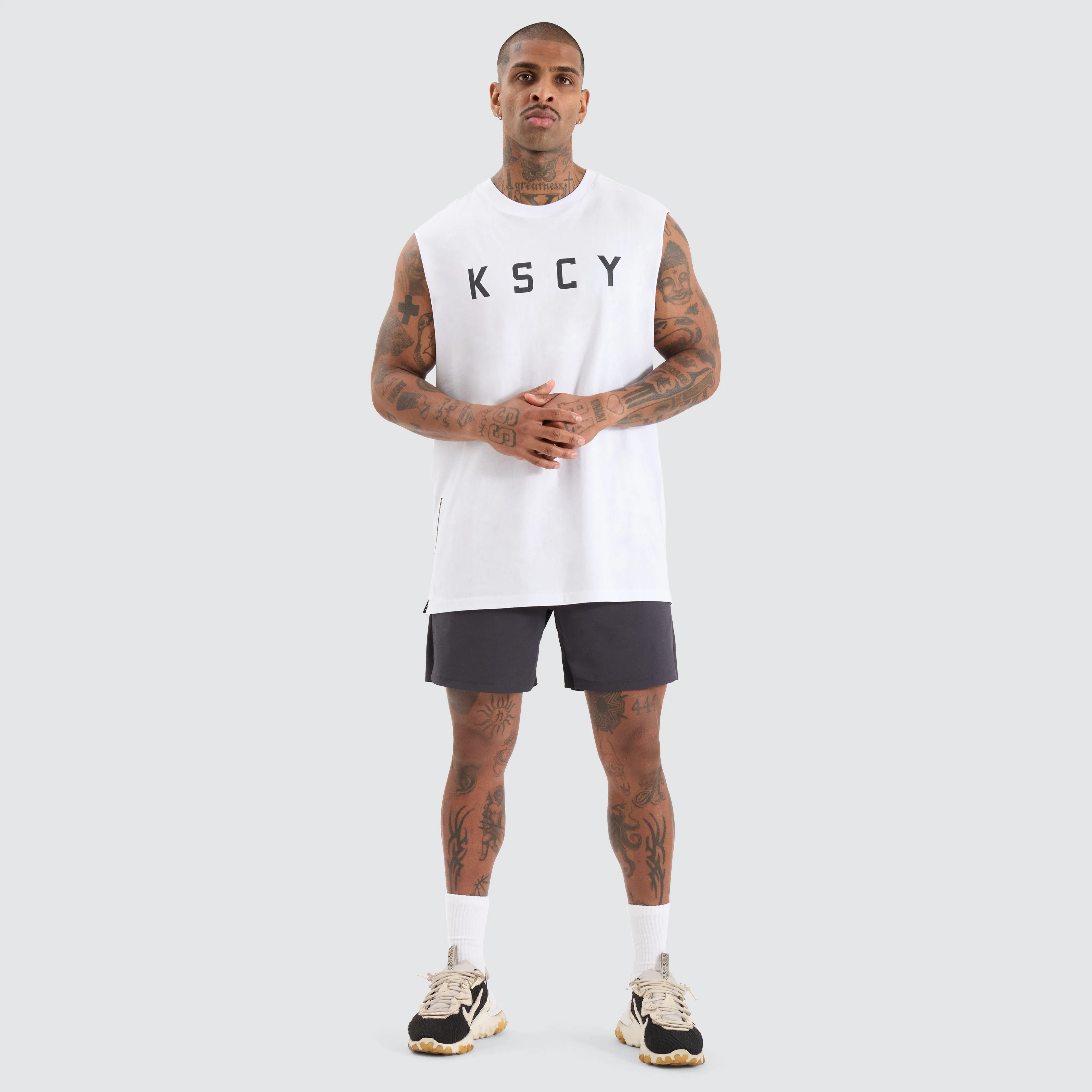 Vigor Split Hem Muscle Optical White sold by Neverland product image thumbnail 5