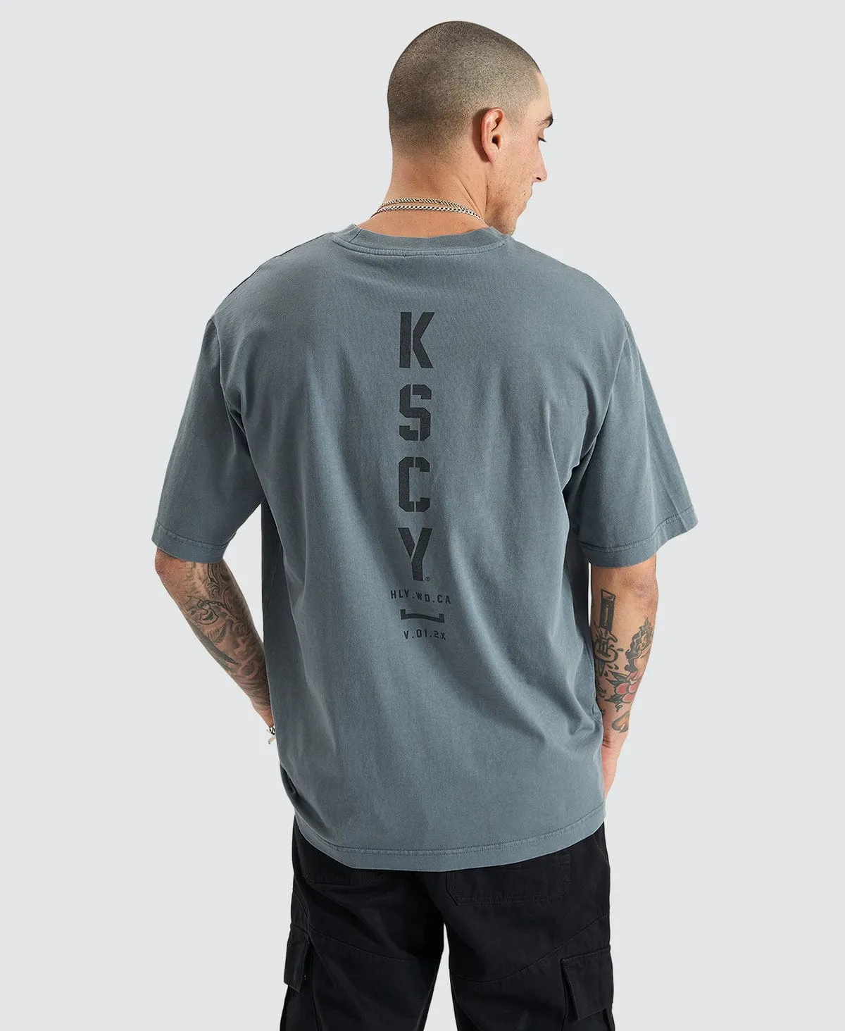 Trojan Heavy Oversized Tee Pigment Stormy Weather sold by Neverland