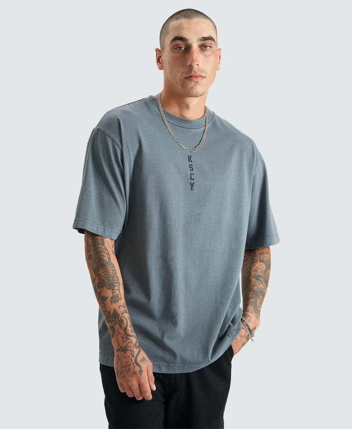 Trojan Heavy Oversized Tee Pigment Stormy Weather sold by Neverland product image thumbnail 5