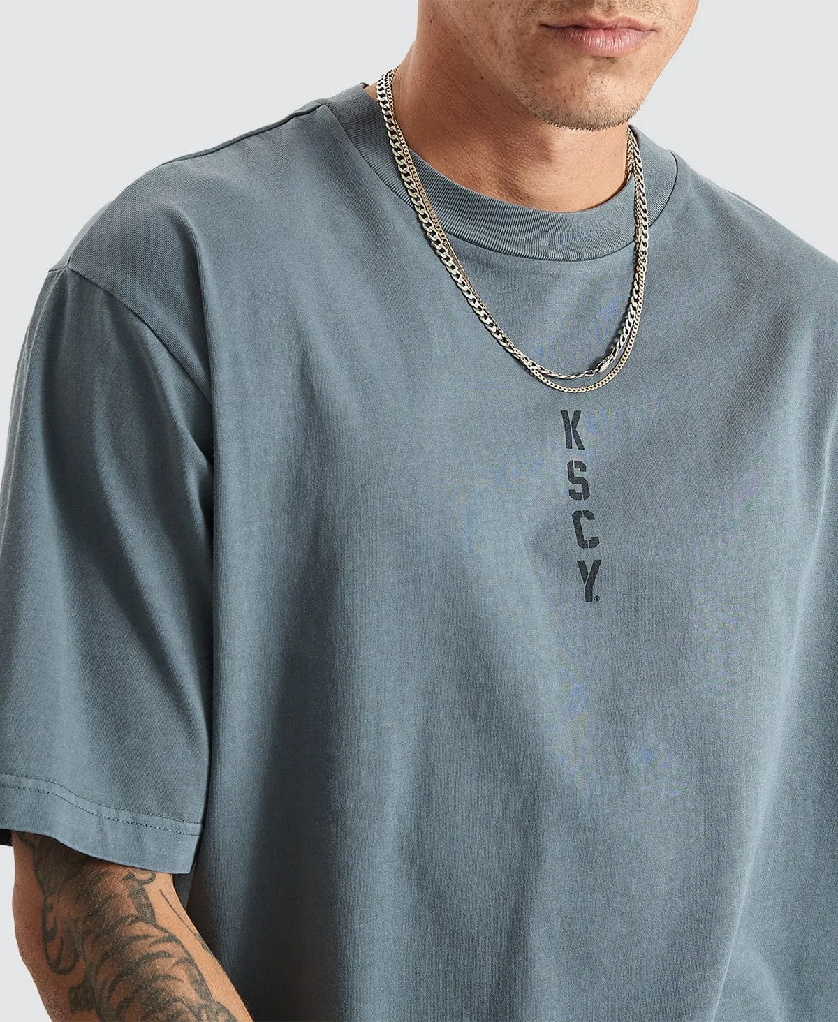 Trojan Heavy Oversized Tee Pigment Stormy Weather sold by Neverland product image thumbnail 3