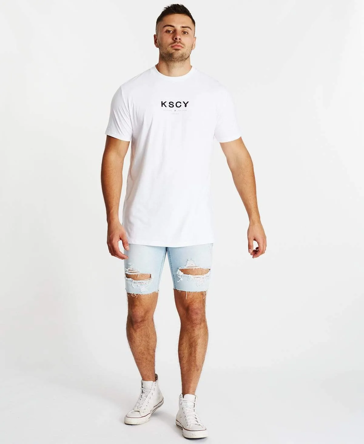 Redemption Step Hem T-Shirt White sold by Neverland product image thumbnail 5