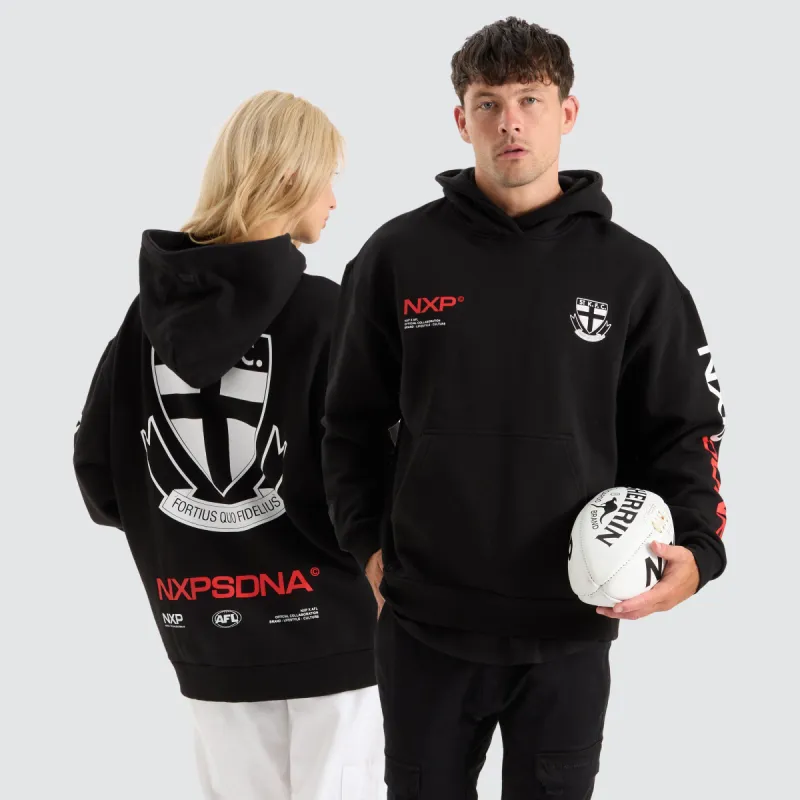 St Kilda Saints AFL Relaxed Hoodie Jet Black sold by Neverland