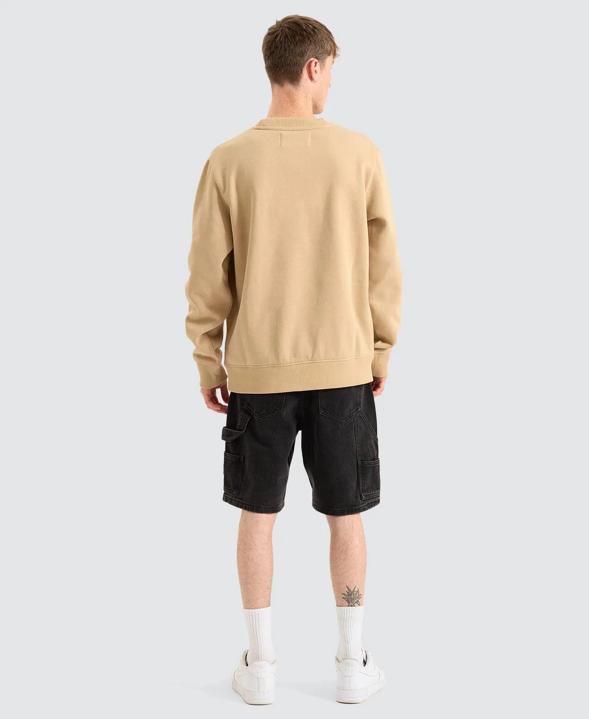 Disrupted Monologo Crew Neck Jumper Travertine Brown sold by Neverland product image thumbnail 4