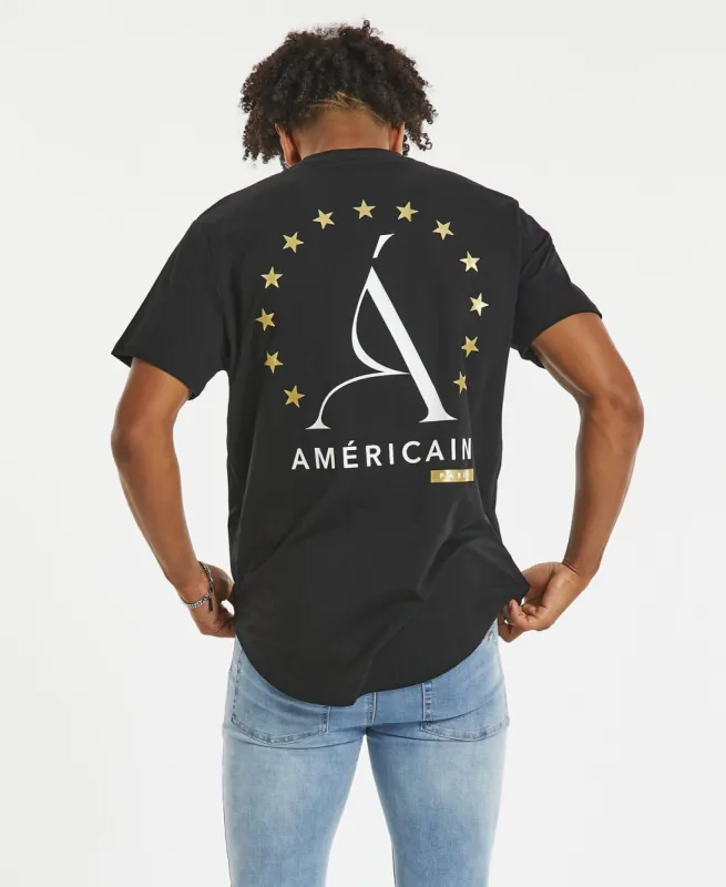 Eternal Dual Curved T-Shirt Jet Black sold by Neverland