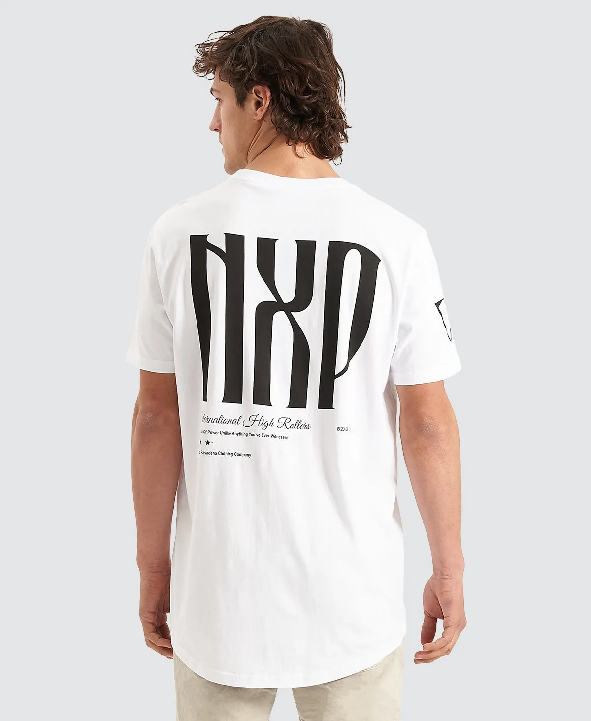 High Roller Cape Back T-Shirt White sold by Neverland