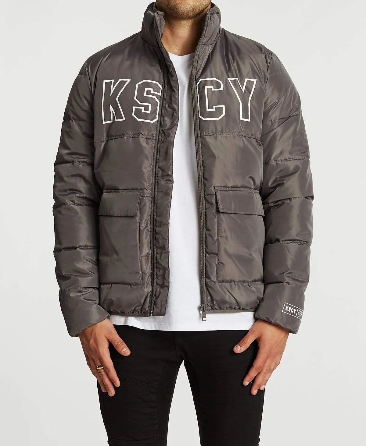 Republic Puffer Jacket Charcoal sold by Neverland