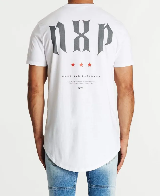 Outnumbered Cape Back T-Shirt White sold by Neverland