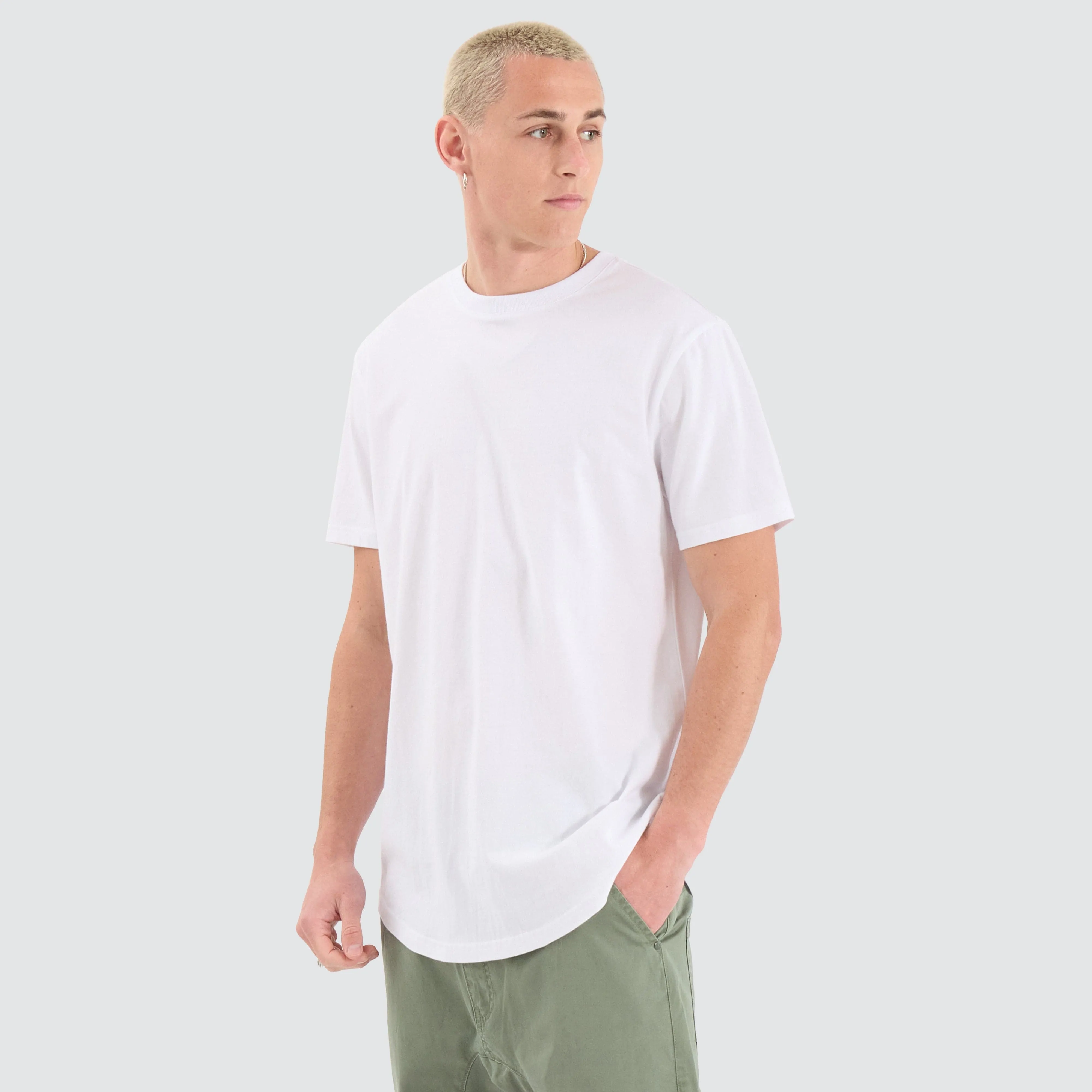 Fargo Dual Curved Tee Optical White sold by Neverland
