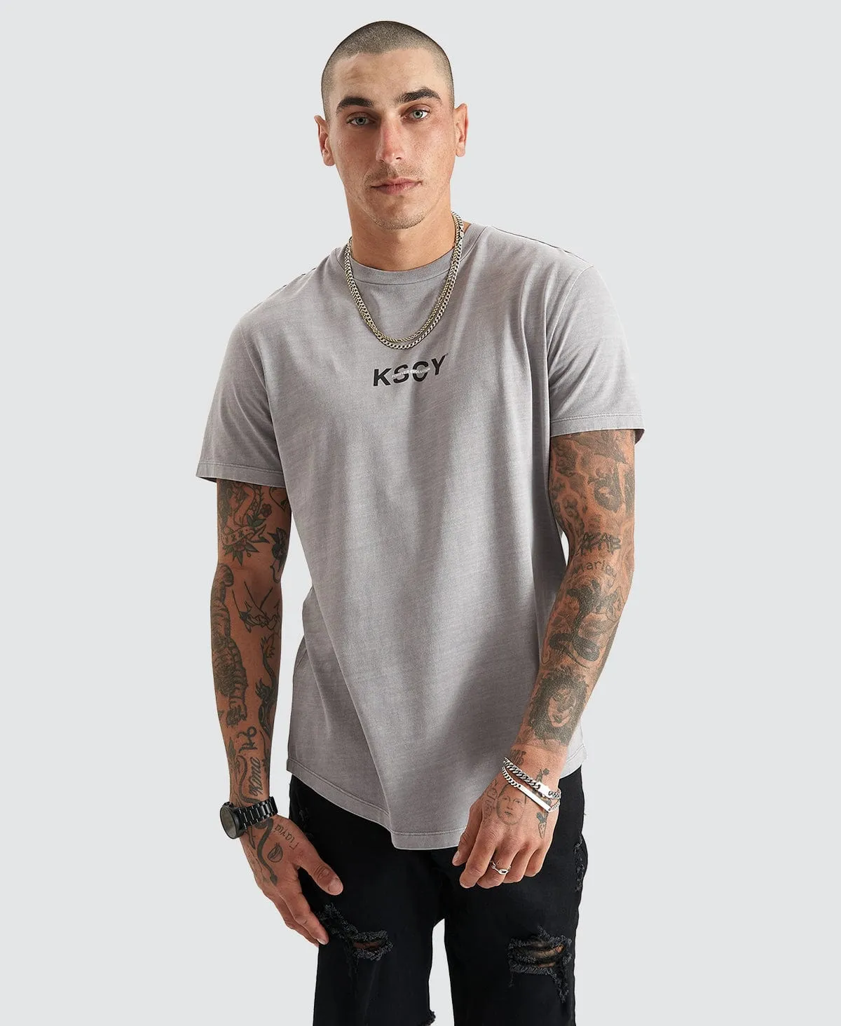 Tustin Dual Curved Tee Pigment Frost Grey sold by Neverland product image thumbnail 2