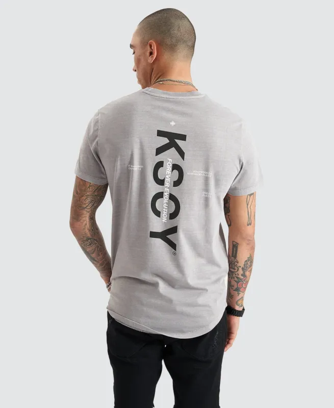 Tustin Dual Curved Tee Pigment Frost Grey sold by Neverland