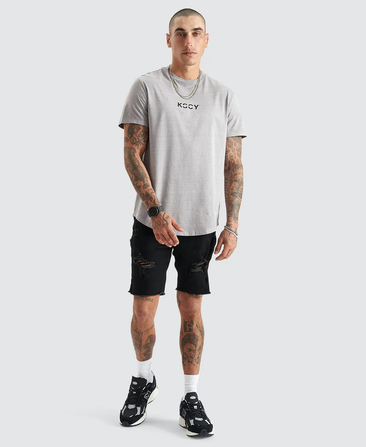 Tustin Dual Curved Tee Pigment Frost Grey sold by Neverland product image thumbnail 4