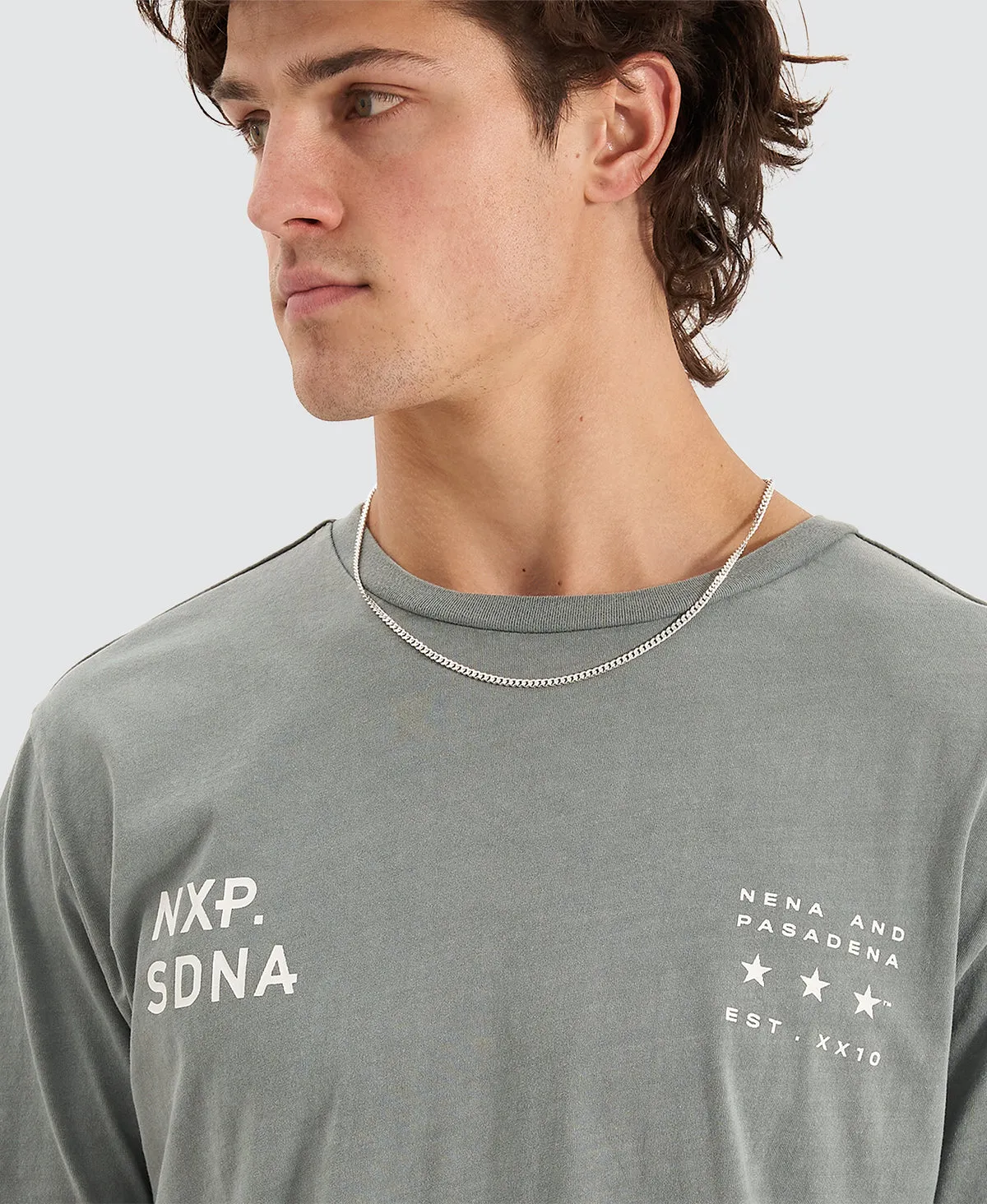 Triple Threat Tee Neutral Grey sold by Neverland product image thumbnail 3