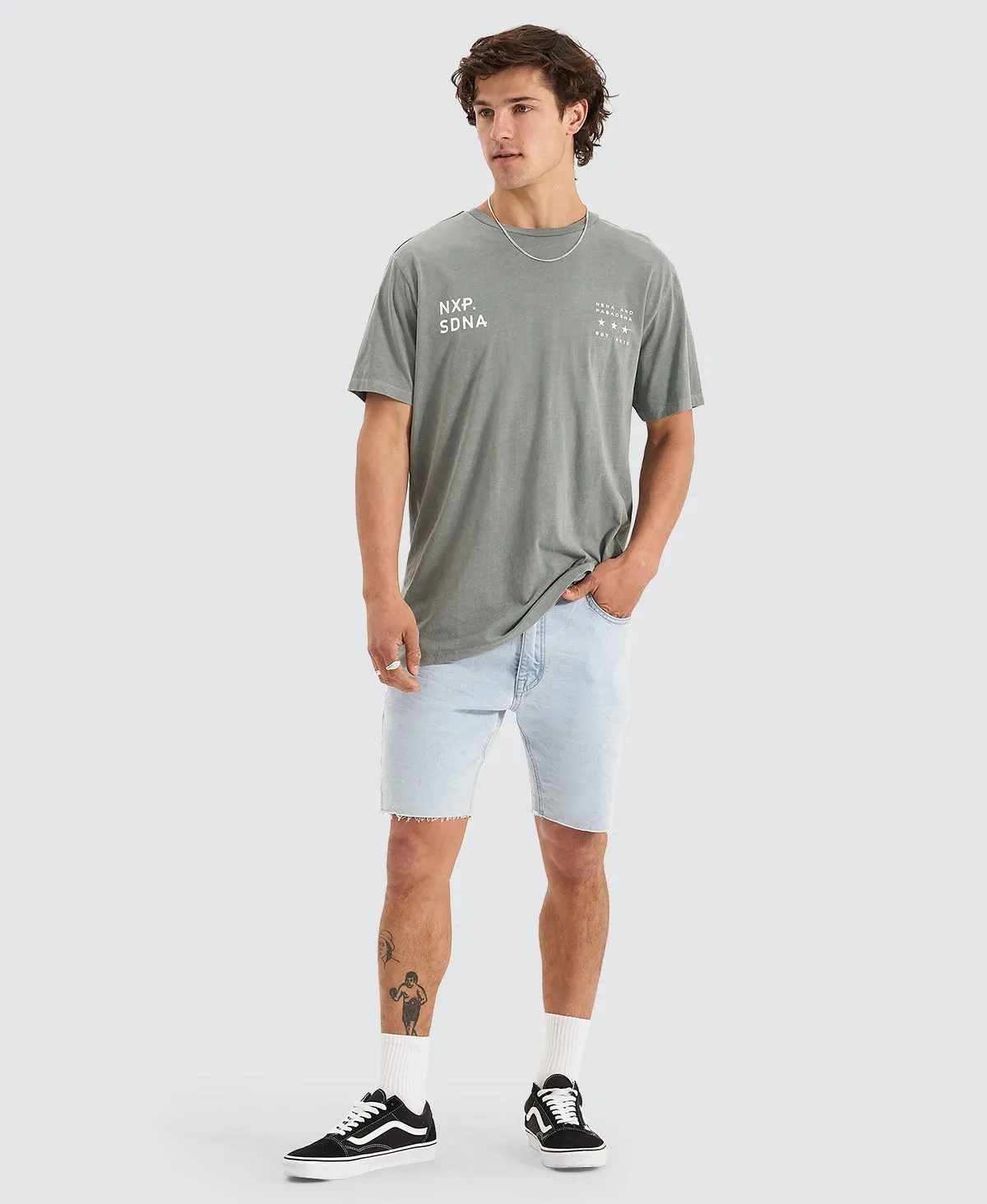 Triple Threat Tee Neutral Grey sold by Neverland product image thumbnail 4