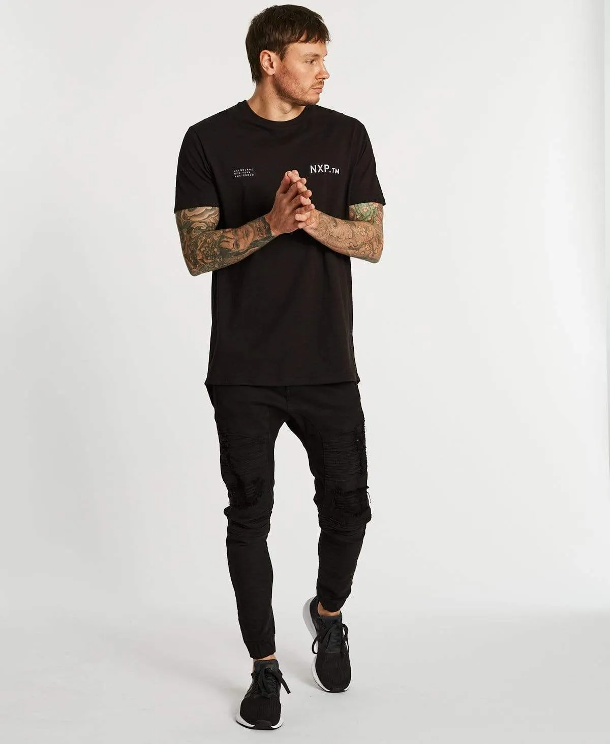 Suzuka Cape Back T-Shirt Jet Black/Sand sold by Neverland product image thumbnail 4