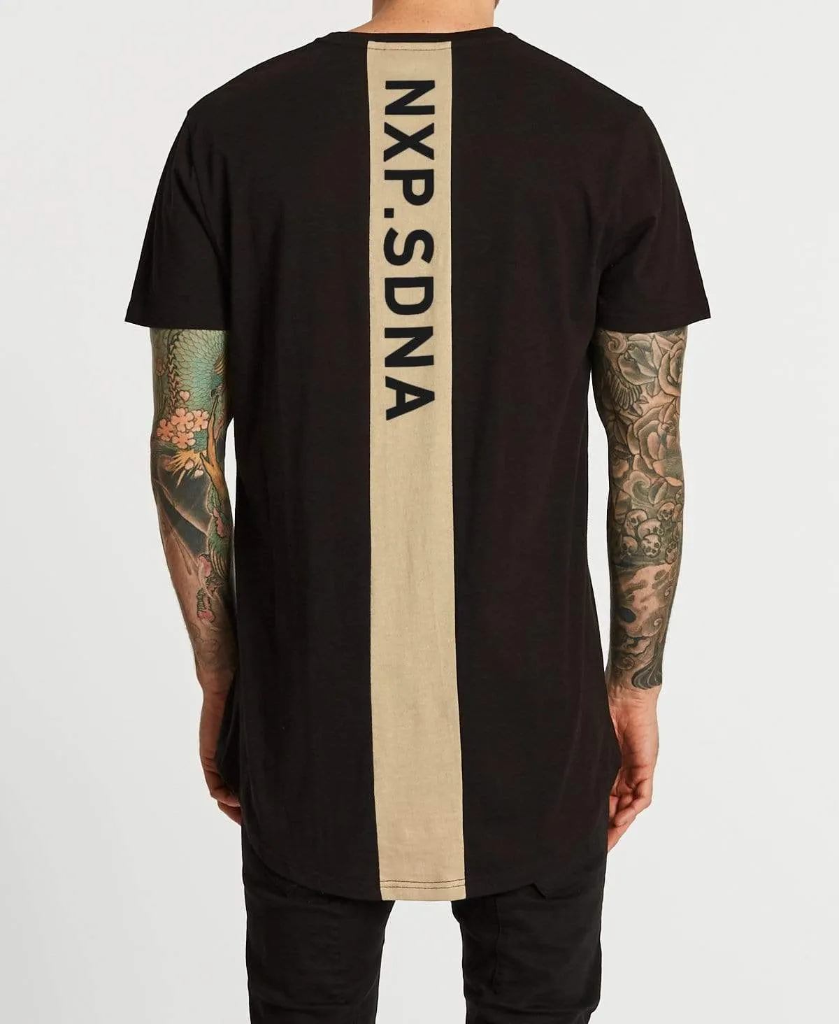 Suzuka Cape Back T-Shirt Jet Black/Sand sold by Neverland