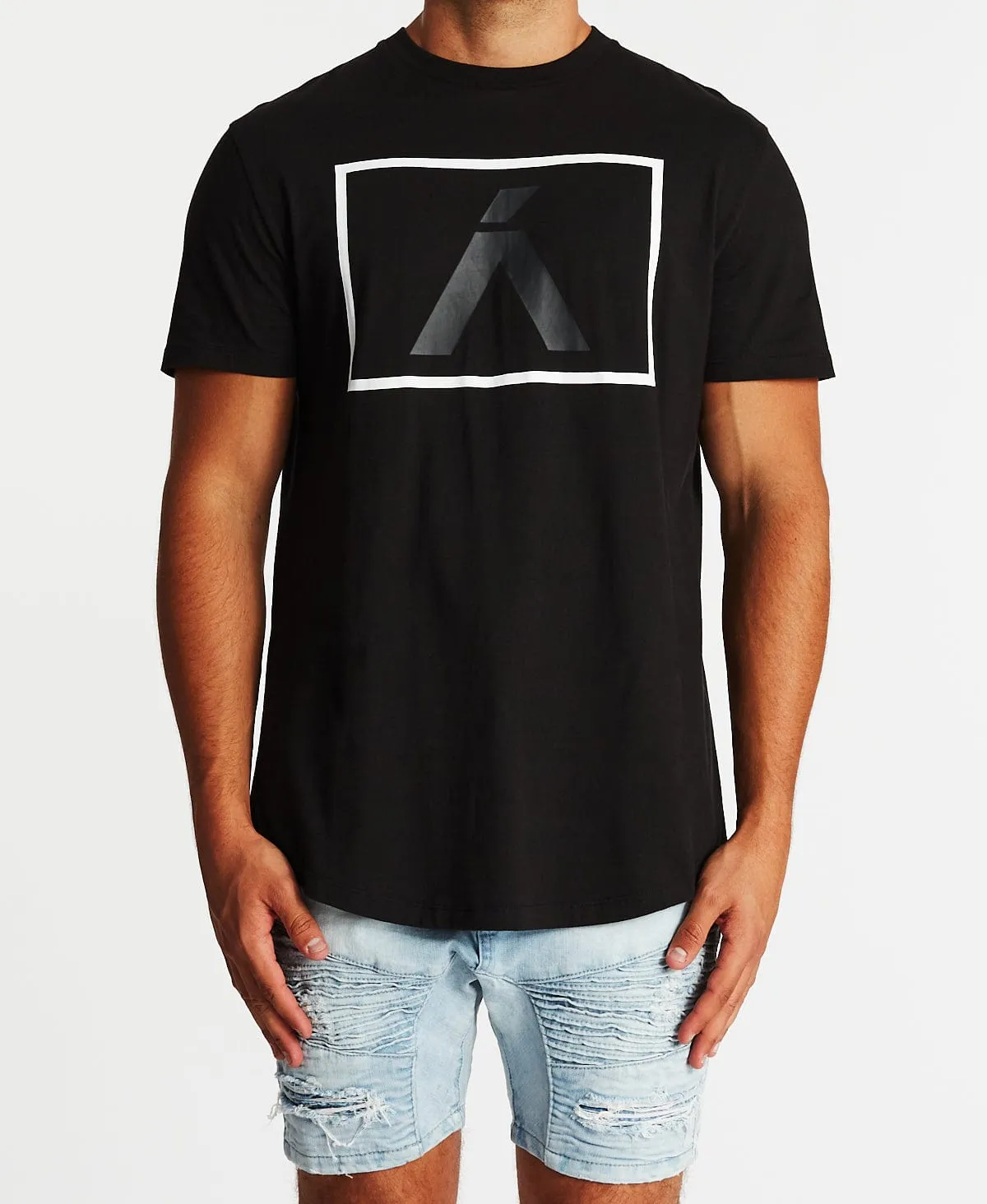 Isolé Dual Curved T-Shirt Jet Black sold by Neverland