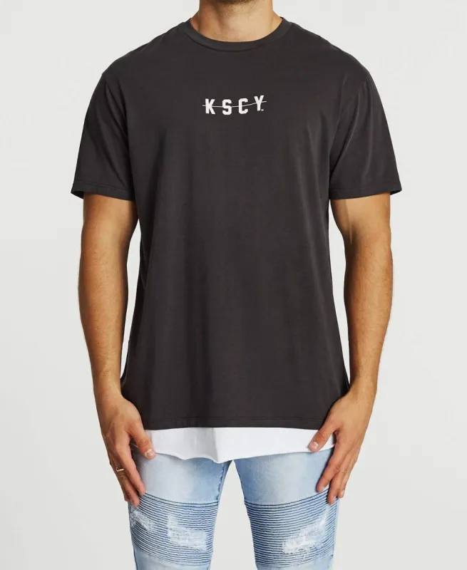 So Long Relaxed Layered T-Shirt Pigment Asphalt sold by Neverland