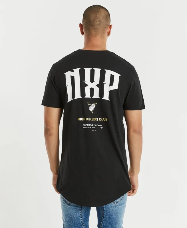 High Rollers Cape Back T-Shirt Jet Black sold by Neverland