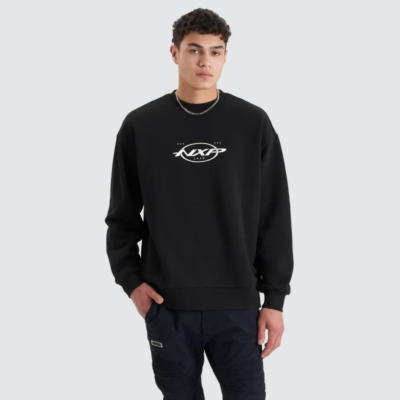 Tracery Heavy Relaxed Jumper Jet Black made by Nena and Pasadena