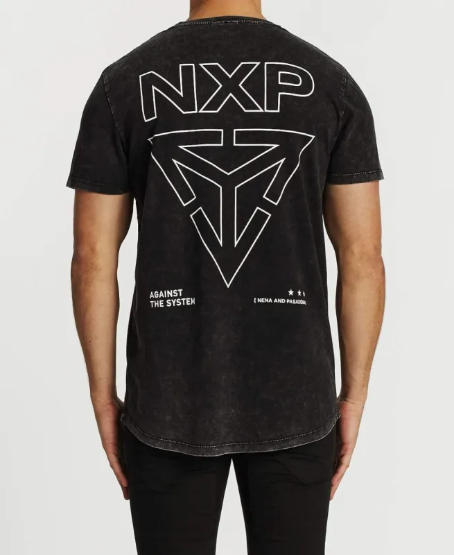 Rebellion Scoop Back T-Shirt Acid Black sold by Neverland