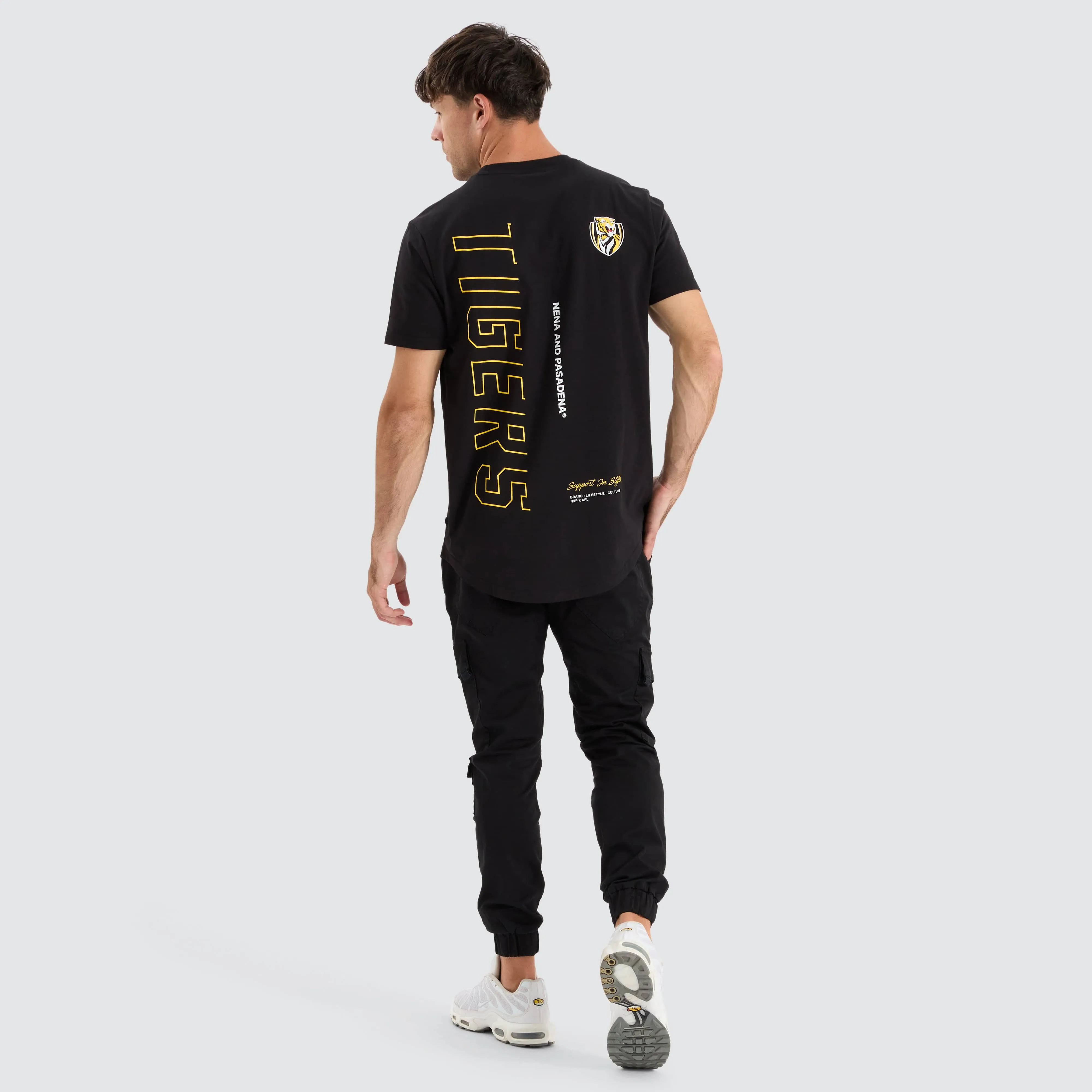 Richmond Tigers AFL Dual Curved Tee Jet Black sold by Neverland product image thumbnail 3