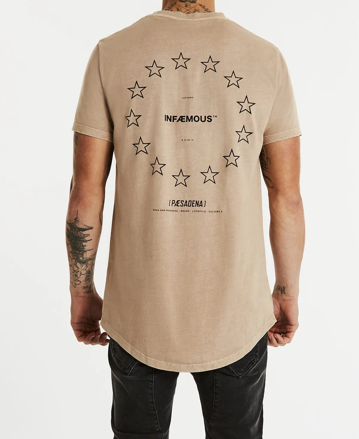 Glimpse Cape Back T-Shirt Pigment Warm Taupe sold by Neverland product image thumbnail 3