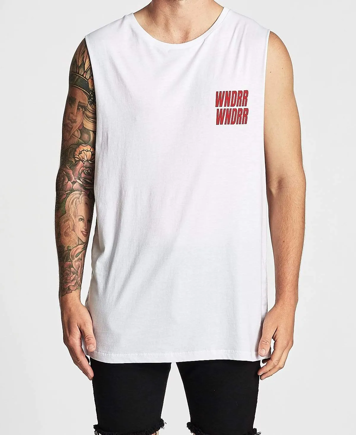 Vandals Muscle Tee White sold by Neverland product image thumbnail 2