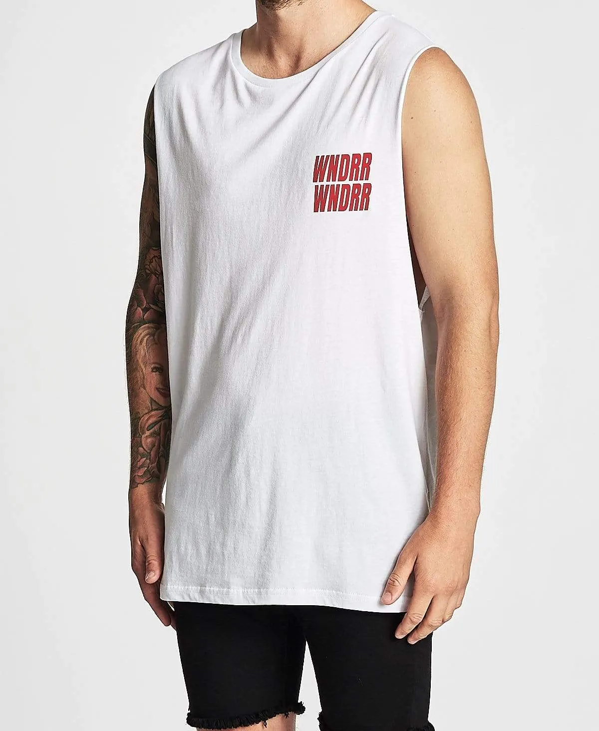 Vandals Muscle Tee White sold by Neverland product image thumbnail 3