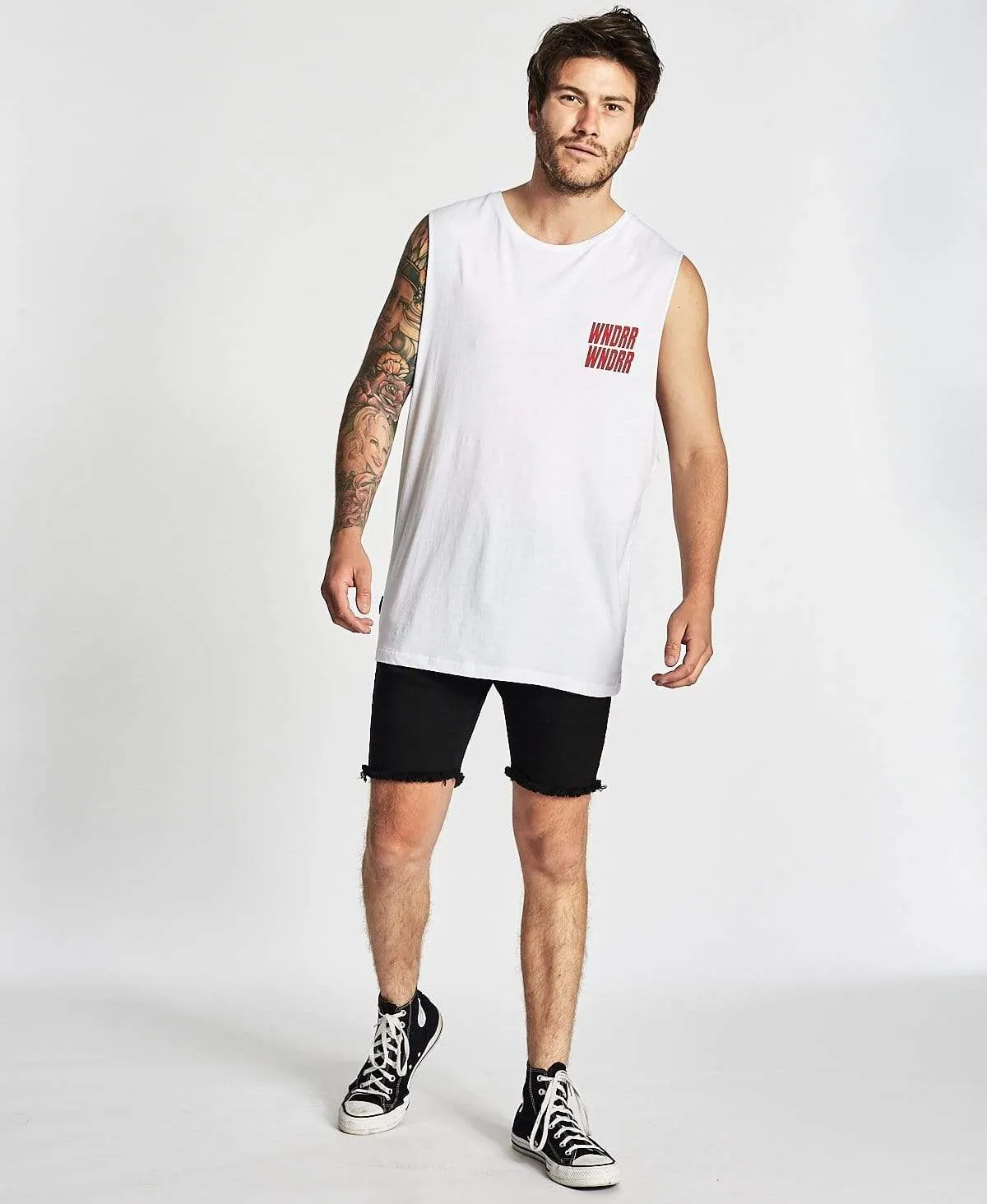 Vandals Muscle Tee White sold by Neverland product image thumbnail 5