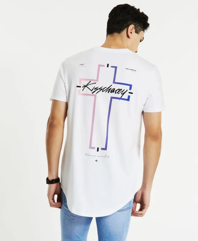 Sensation Dual Curved T-Shirt White sold by Neverland