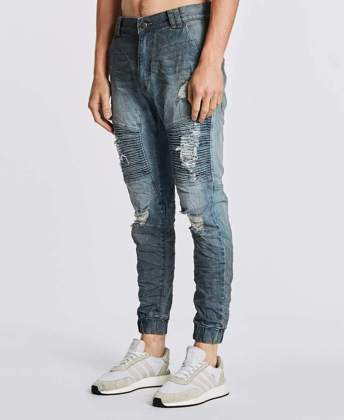 Destroyer Pant Petrol Blue sold by Neverland