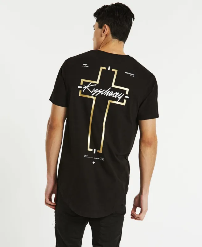 Sensation Dual Curved T-Shirt Jet Black sold by Neverland