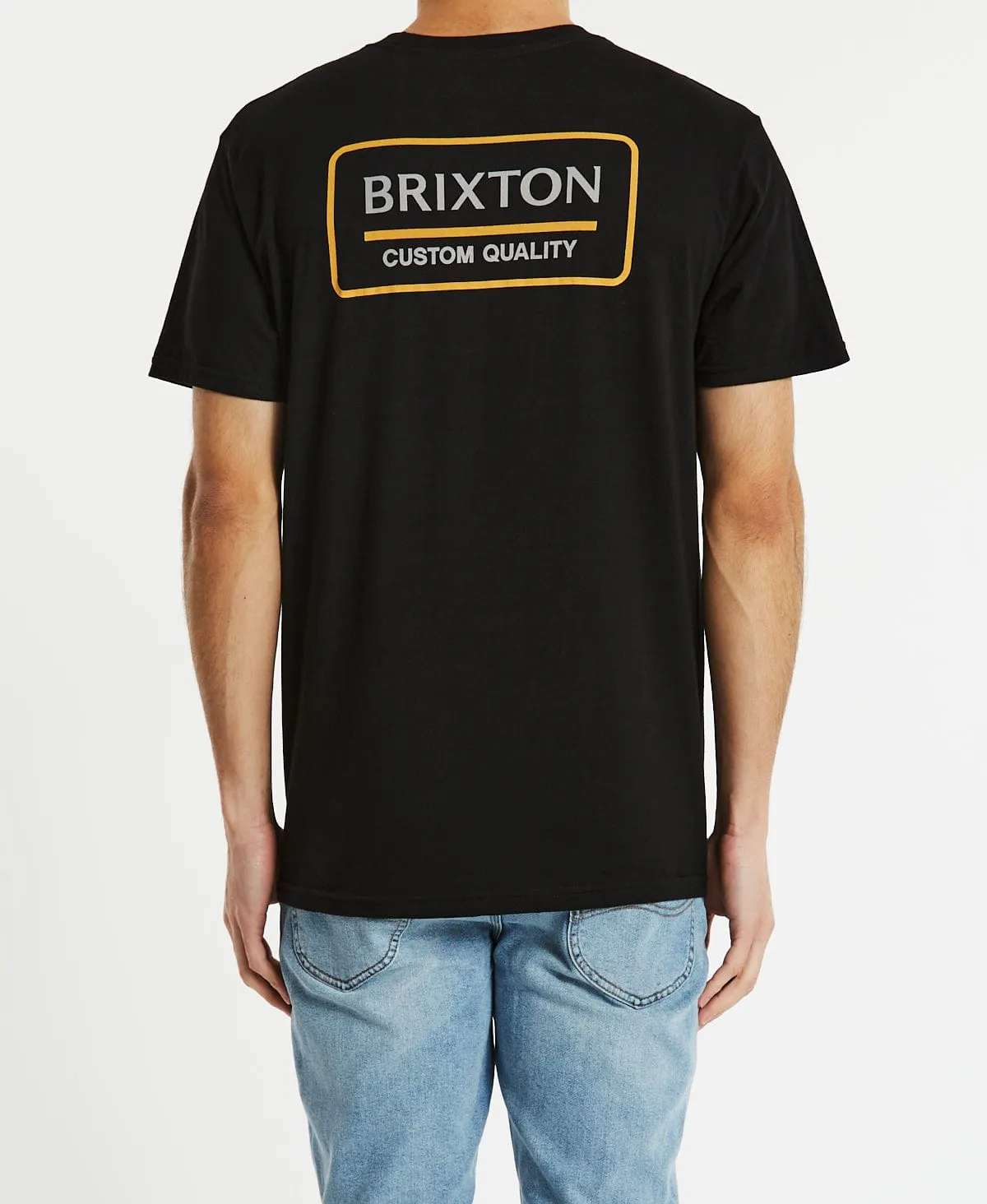 Palmer Proper Short Sleeve T-Shirt Black/Bright Gold sold by Neverland product image thumbnail 3