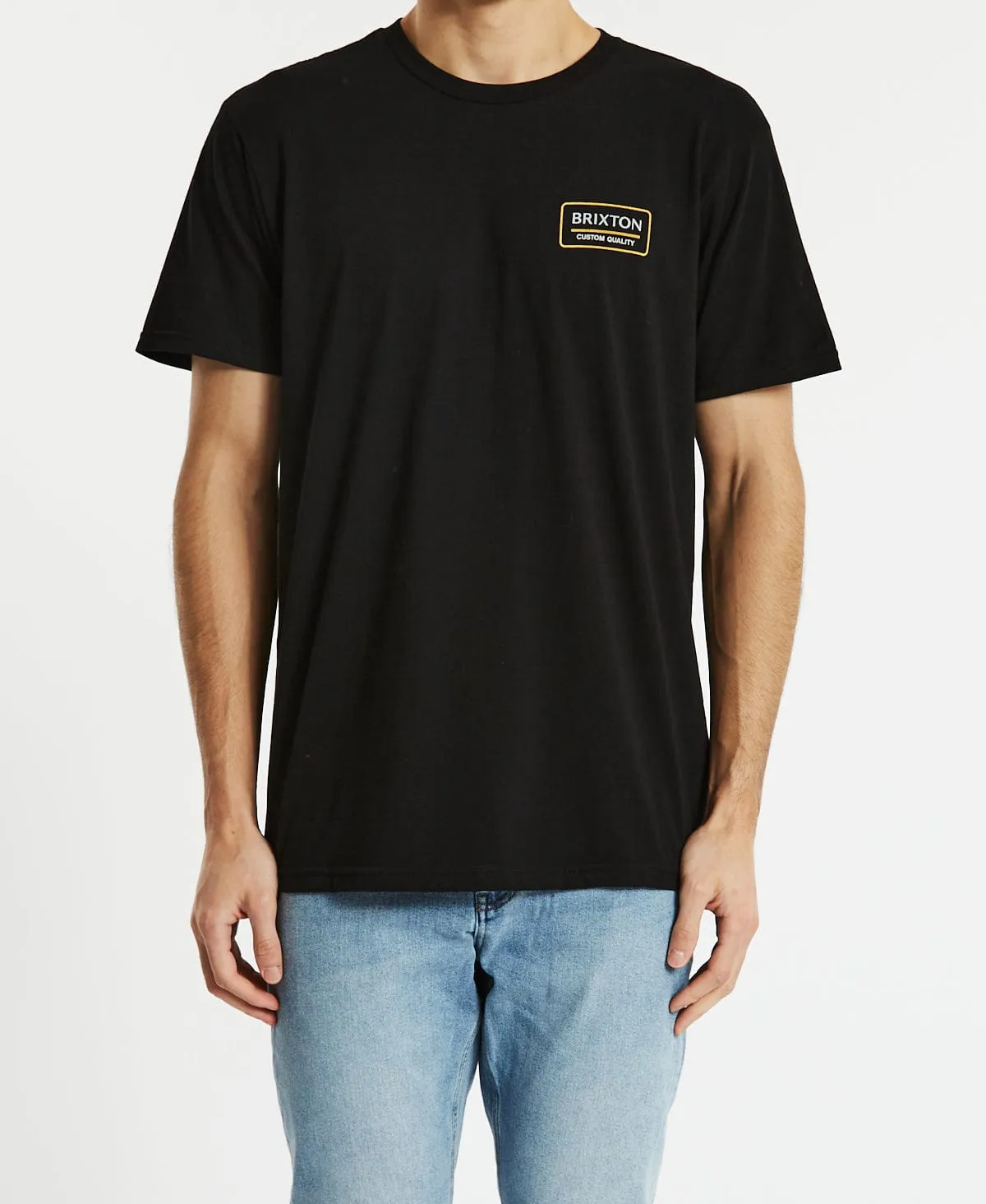 Palmer Proper Short Sleeve T-Shirt Black/Bright Gold sold by Neverland product image thumbnail 4