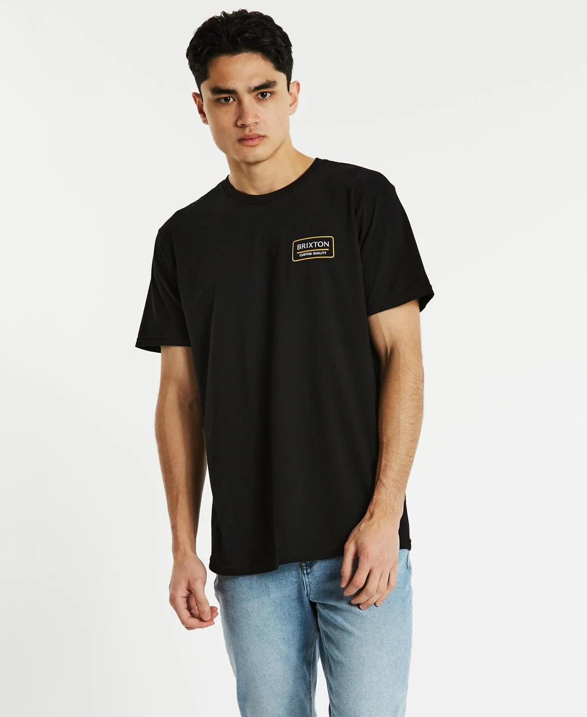 Palmer Proper Short Sleeve T-Shirt Black/Bright Gold sold by Neverland product image thumbnail 2