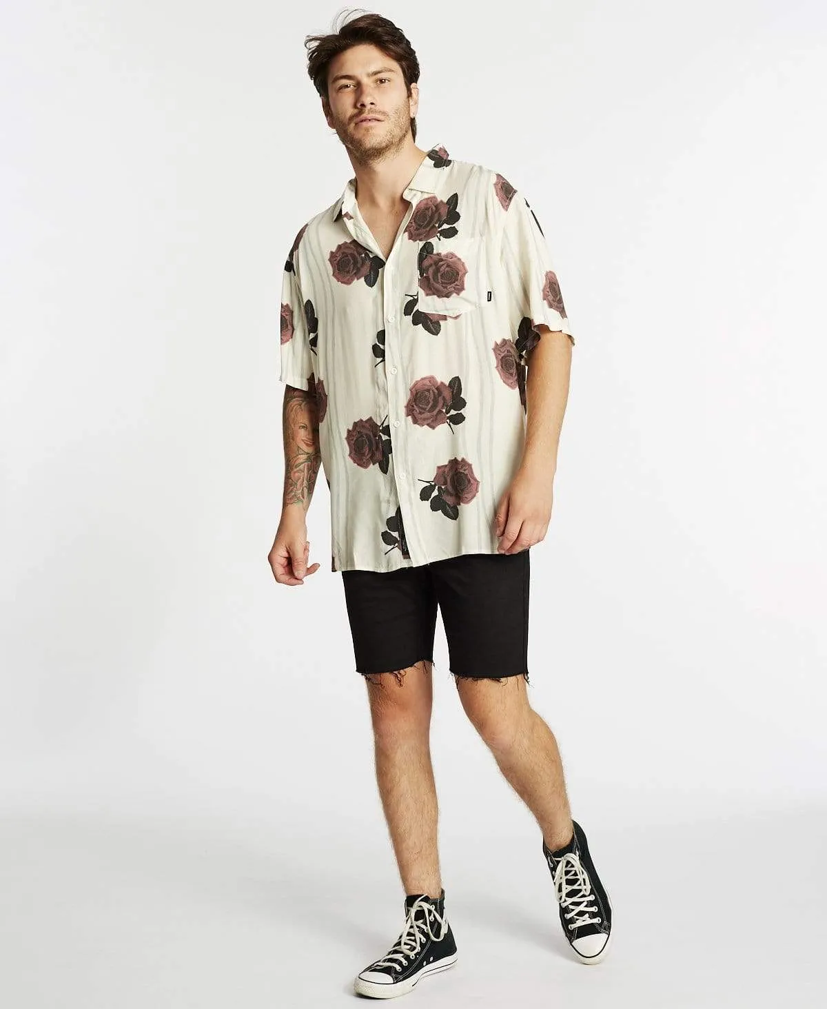 Rose Lens Short Sleeve Shirt Dirty White sold by Neverland product image thumbnail 4