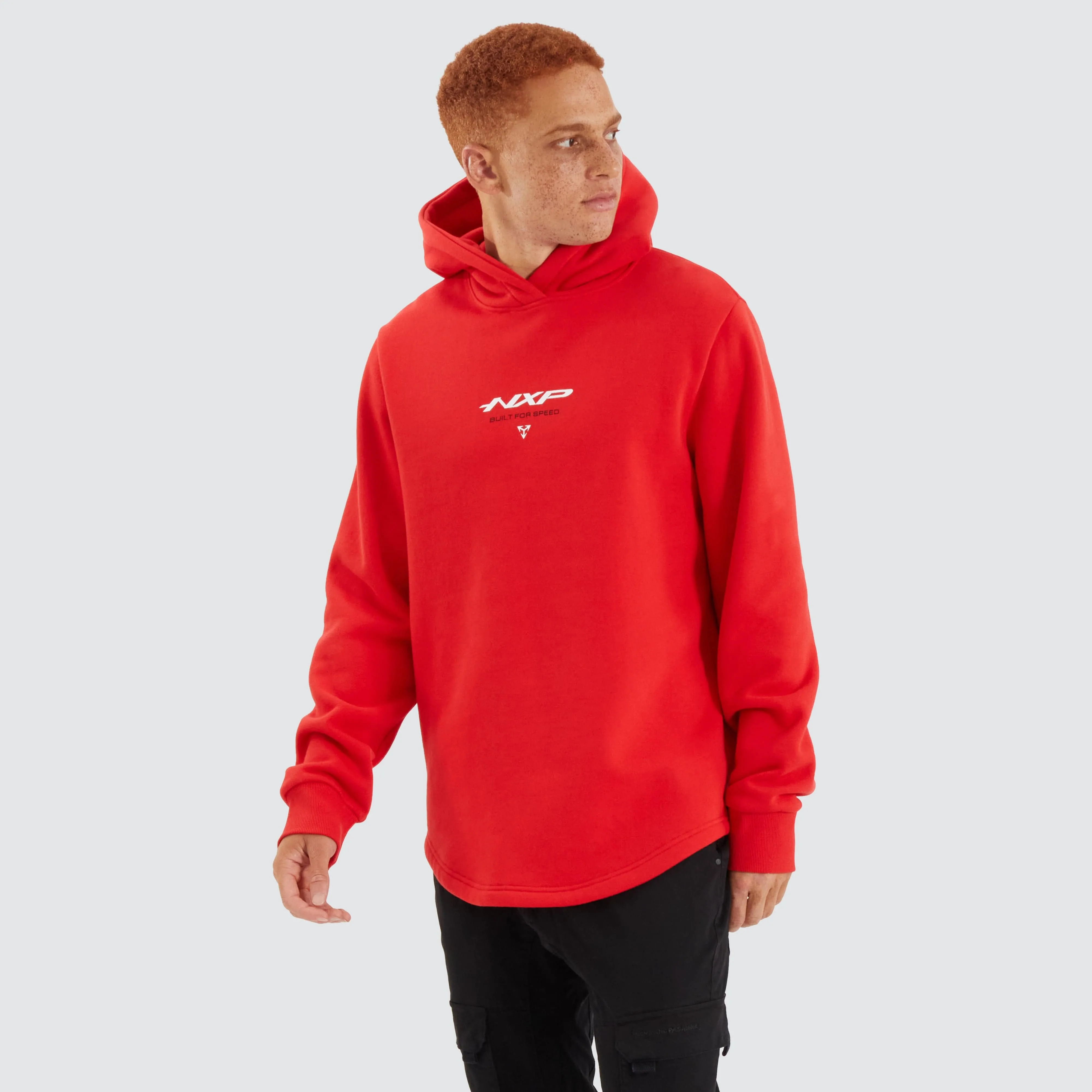 Digit Dual Curved Hoodie Poppy Red sold by Neverland product image thumbnail 4