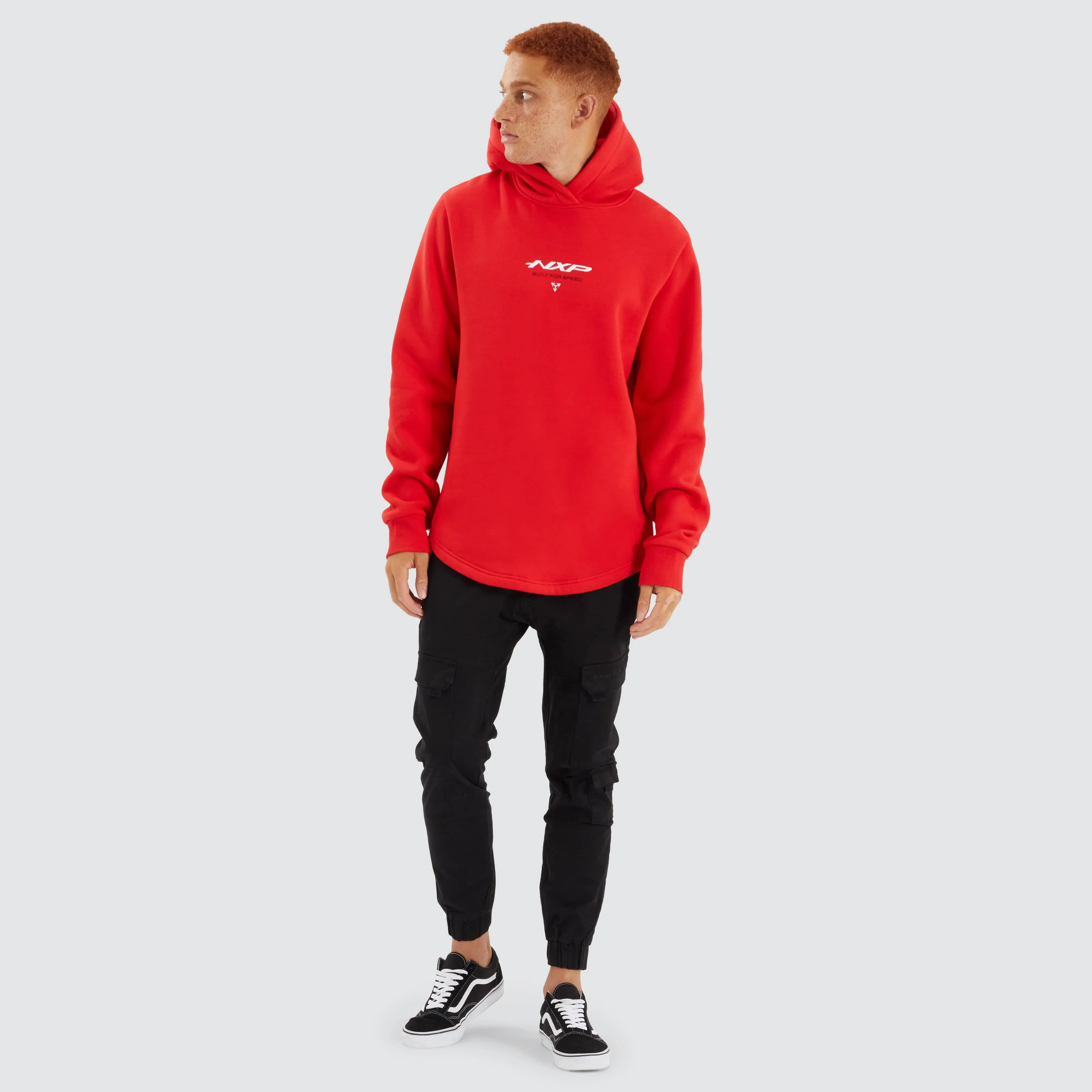 Digit Dual Curved Hoodie Poppy Red sold by Neverland product image thumbnail 2