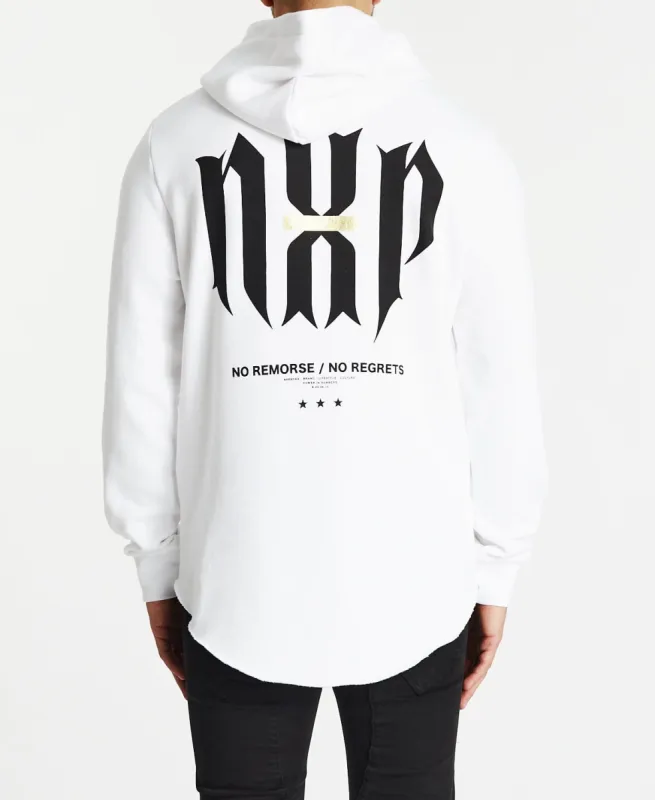 Bullets Hooded Dual Curved Jumper White sold by Neverland