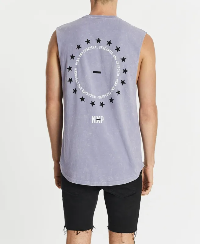 Atomic Scoop Back Muscle Tee Acid Lavender sold by Neverland