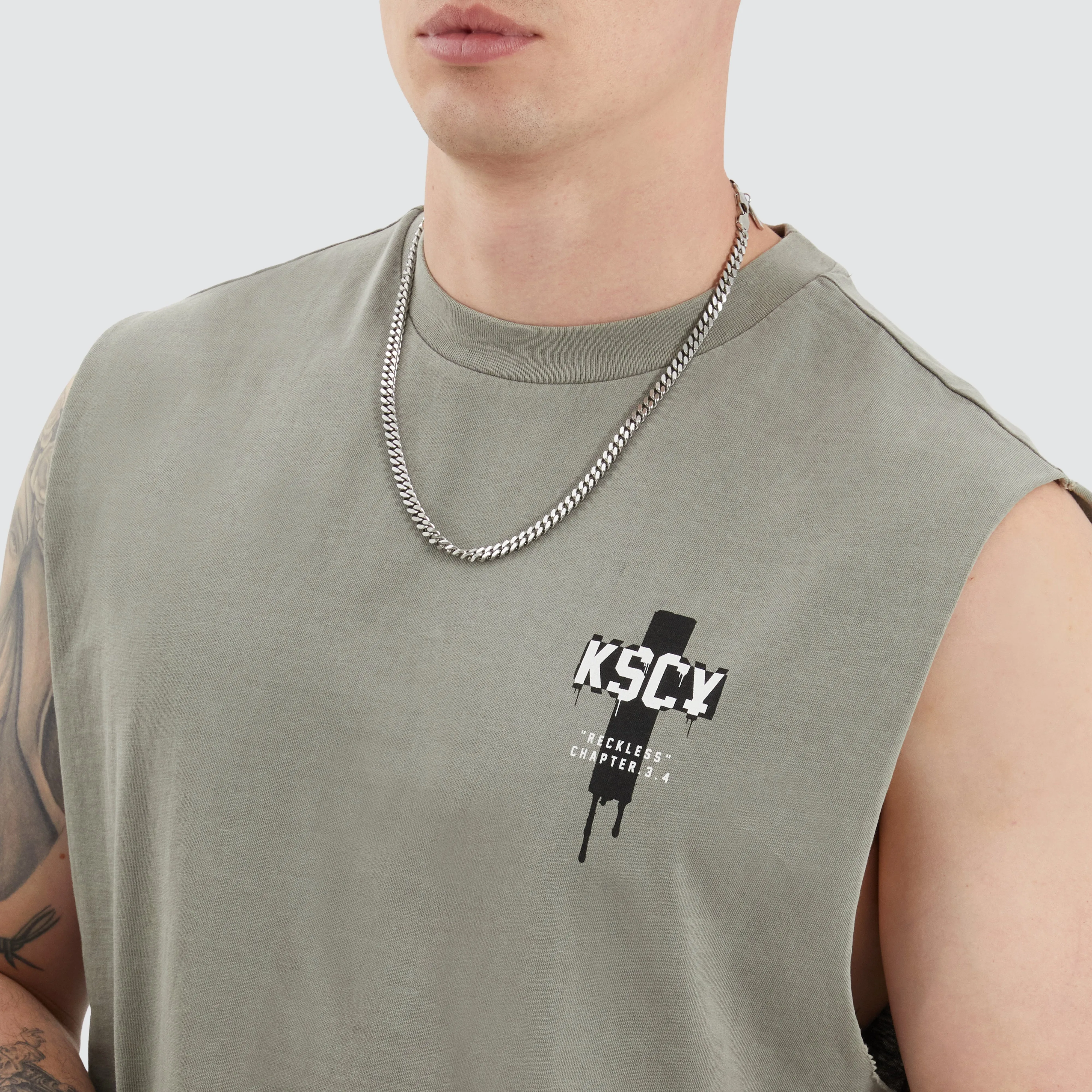 Ripped Relaxed Muscle Pigment Khaki sold by Neverland product image thumbnail 3