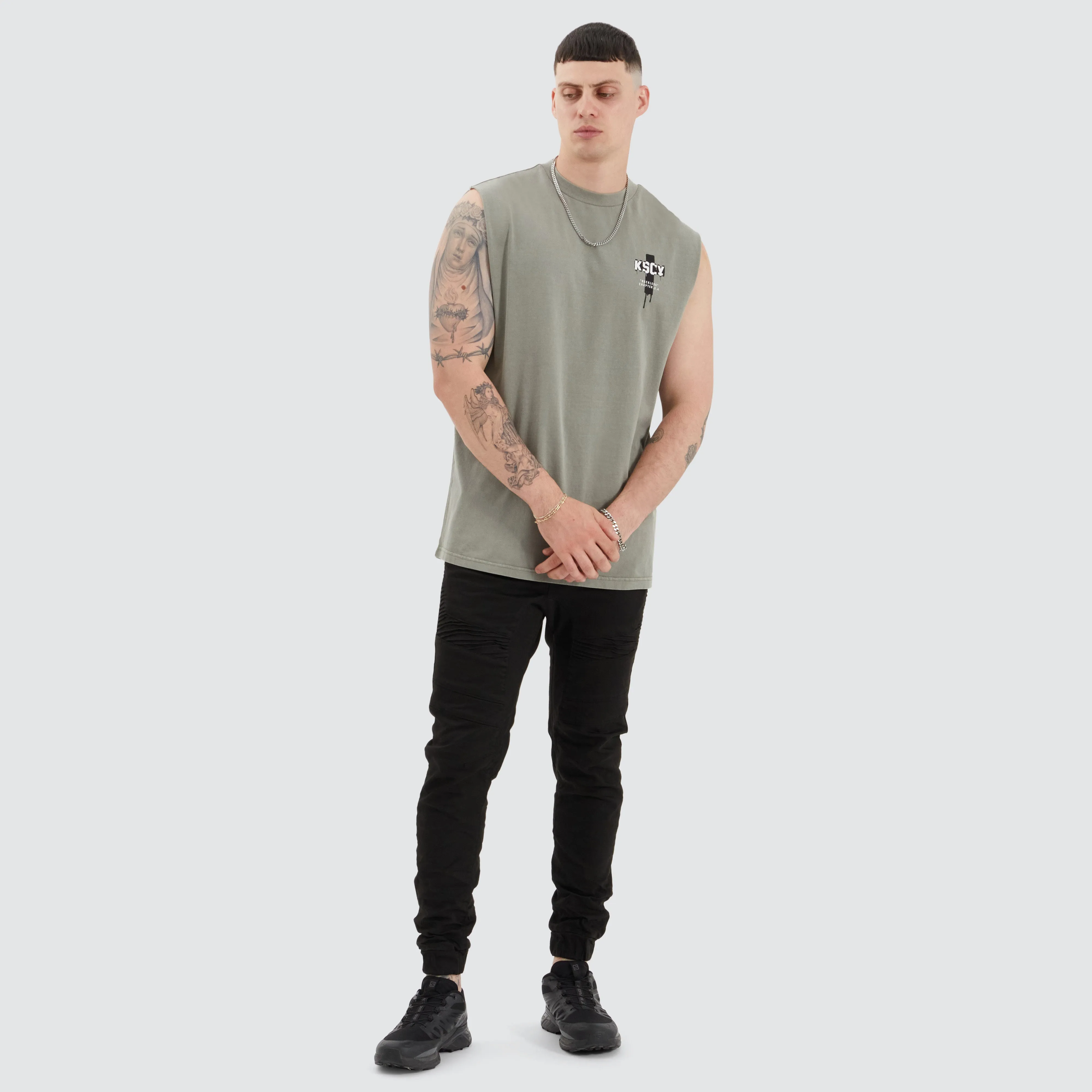 Ripped Relaxed Muscle Pigment Khaki sold by Neverland product image thumbnail 4