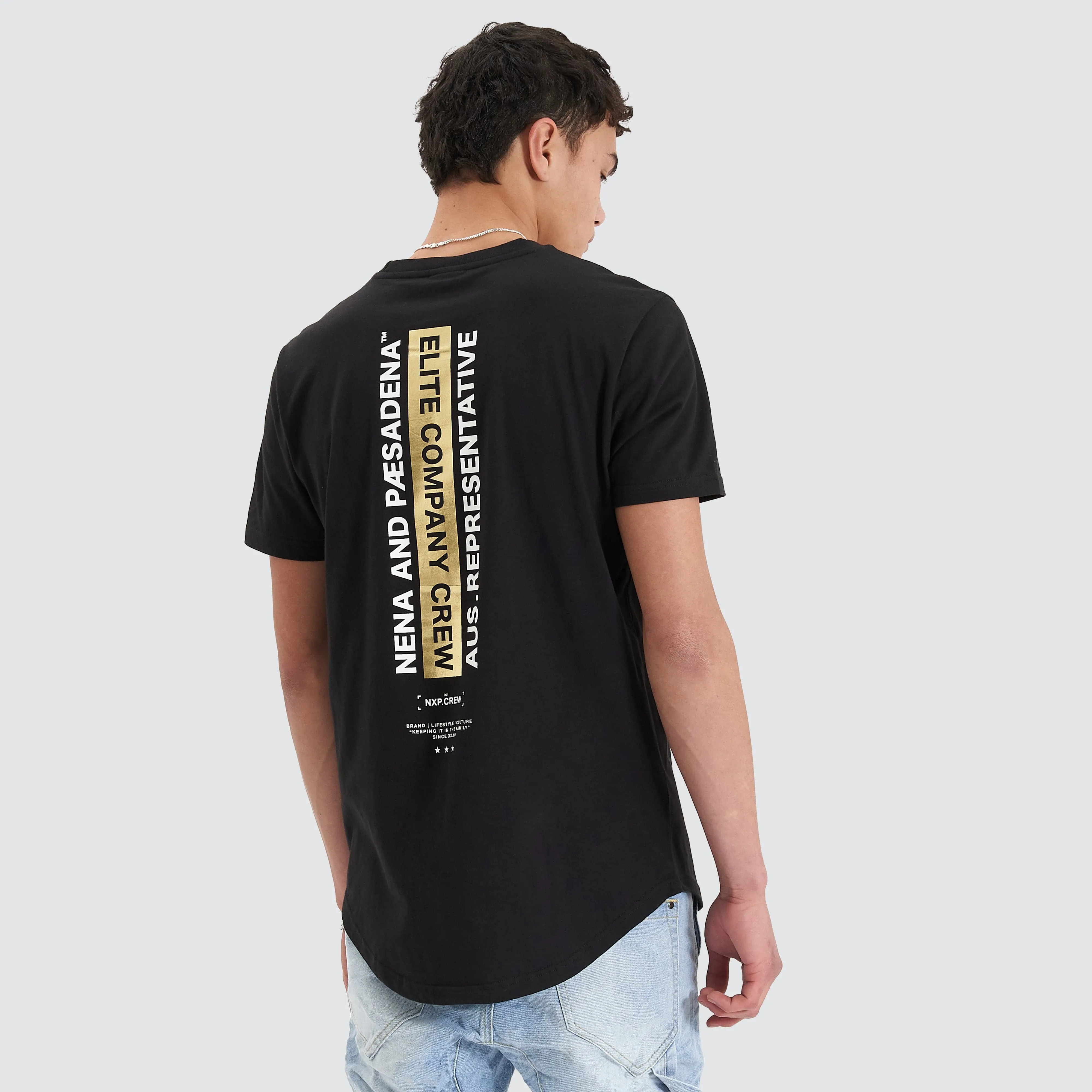 Nave Dual Curved Tee Jet Black sold by Neverland