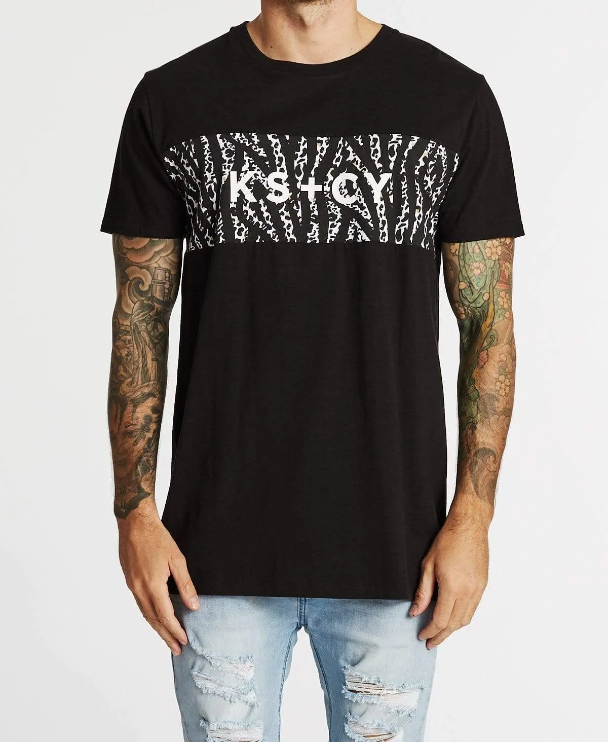 Vandals Tall Step Hem T-Shirt Jet Black sold by Neverland