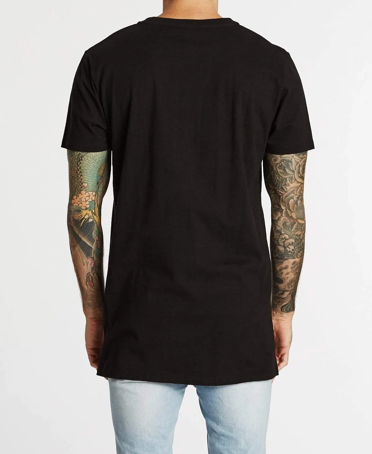 Vandals Tall Step Hem T-Shirt Jet Black sold by Neverland product image thumbnail 2