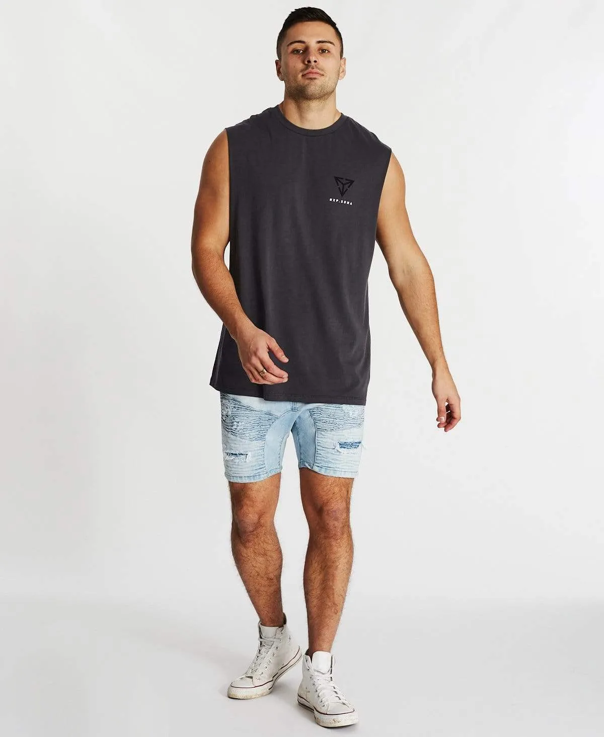 Equal Scoop Back Muscle Tee Pigment Asphalt sold by Neverland product image thumbnail 4