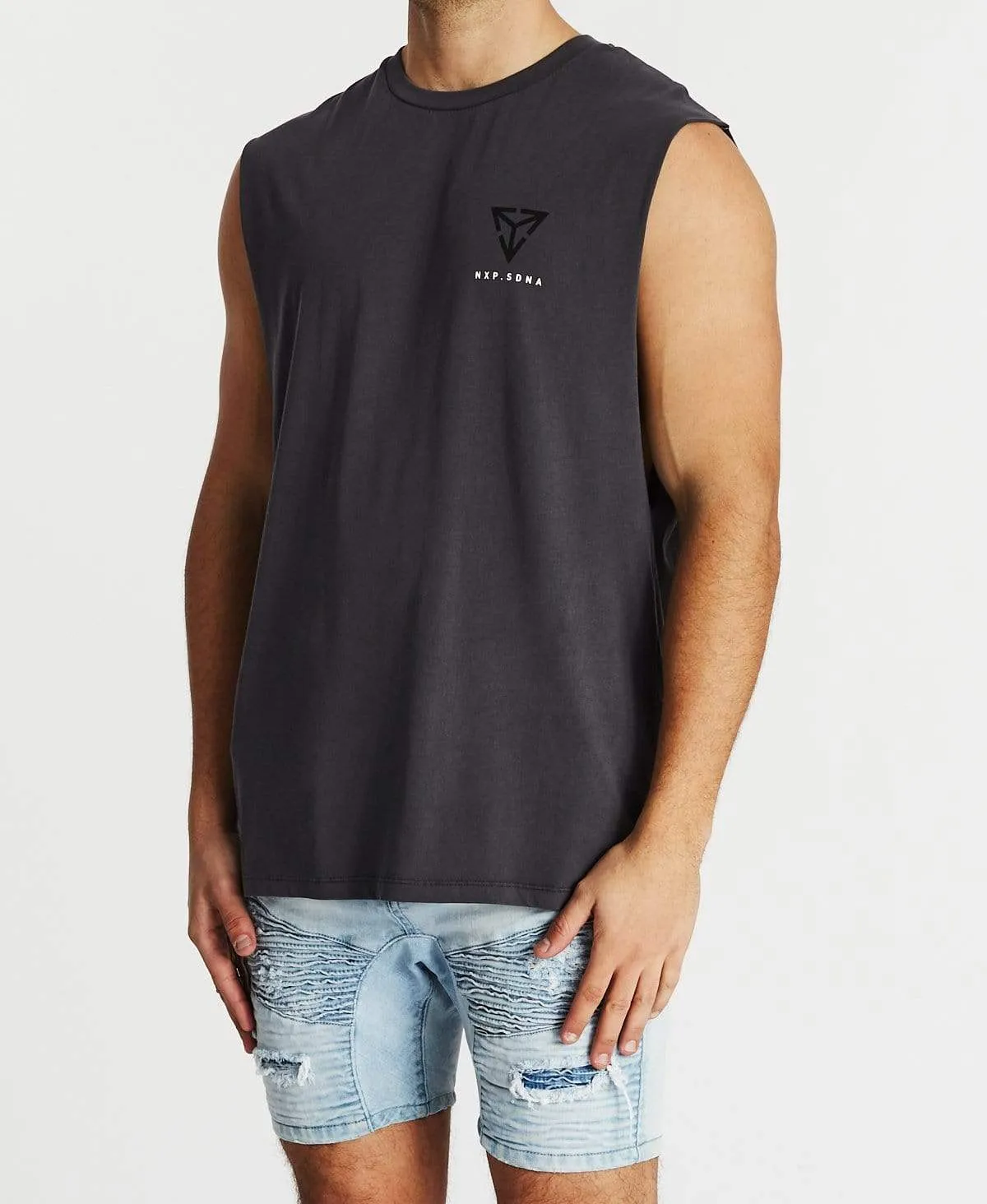 Equal Scoop Back Muscle Tee Pigment Asphalt sold by Neverland product image thumbnail 3