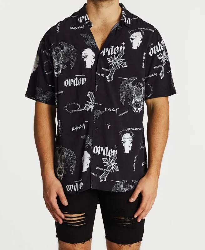 Loyalty Relaxed Short Sleeve Shirt Black Print sold by Neverland