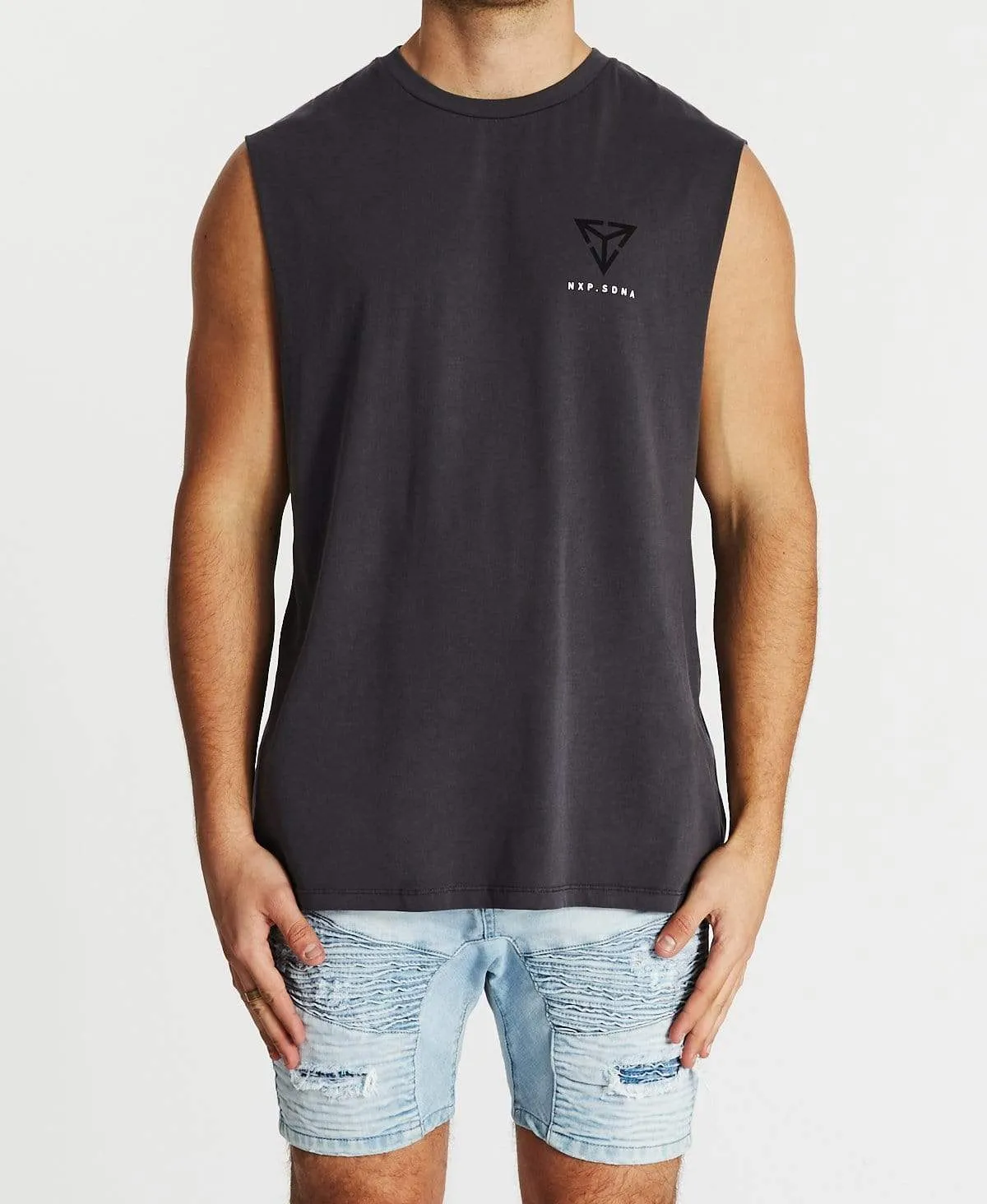 Equal Scoop Back Muscle Tee Pigment Asphalt sold by Neverland product image thumbnail 2